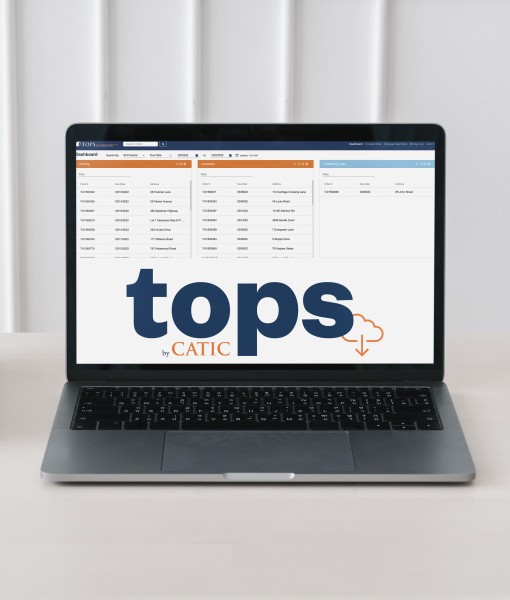 TOPS software on laptop