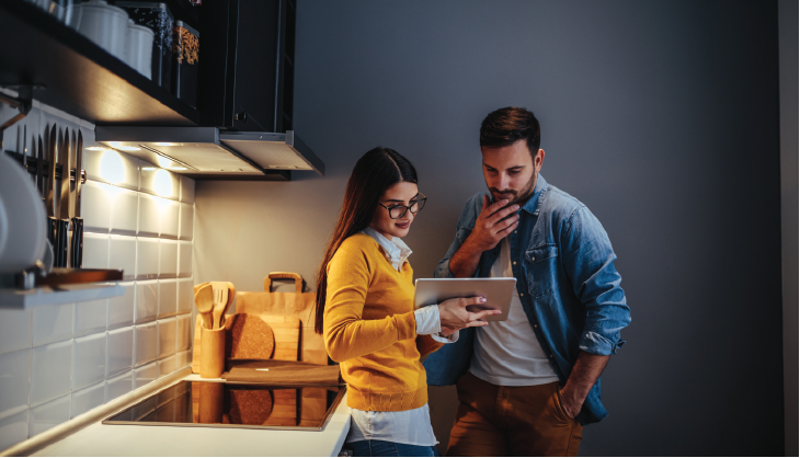 Couple in kitchen